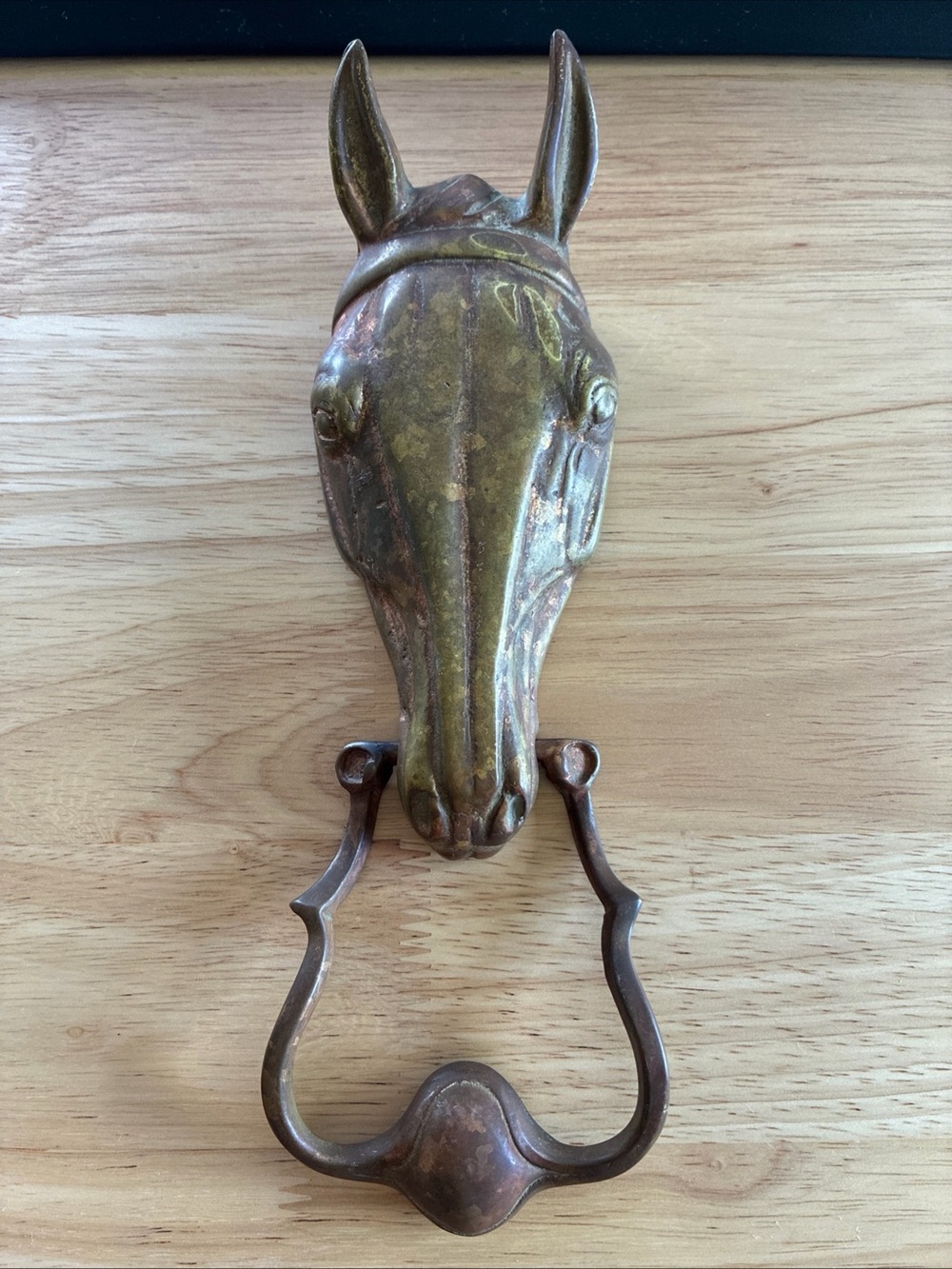 Vintage Brass Horse Door Knocker *MISSING PARTS* 1949 VA Metalcrafters 17-13 CRK